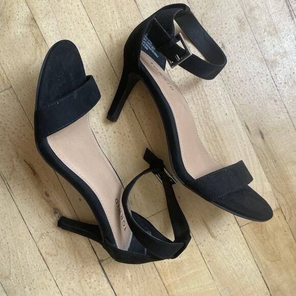 Torrid Black Faux Suede Ankle Strap Stiletto Heel (WW) Women’s‎ Size 7W - Picture 5 of 9